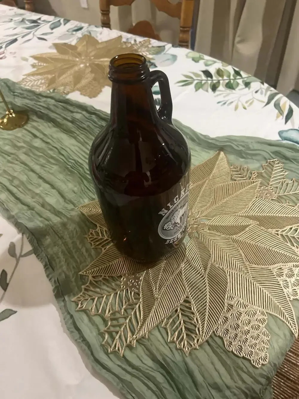 Nickel Beer Co. Julian, CA 64 oz Amber Glass Beer Growler